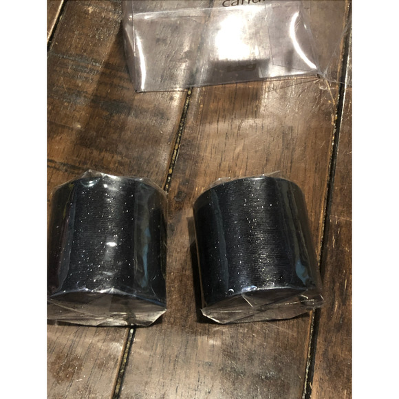 NWT TAG Black Sparkly Glitter Votive Candles Halloween Set of 4 - Picture 11 of 11